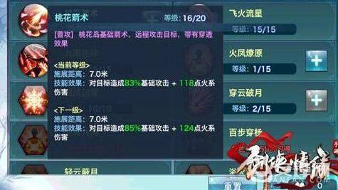剑侠情缘桃花技能加点,剑侠情缘桃花120级技能加点